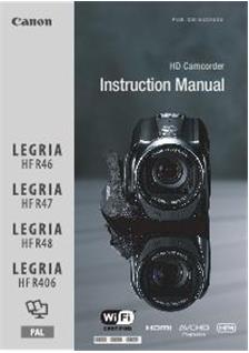 Canon Legria HF R47 manual. Camera Instructions.